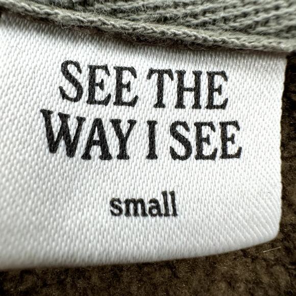 See the Way I See Emotional (and that's okay) Crewneck Sweatshirt Puff Brown S - Picture 2 of 5